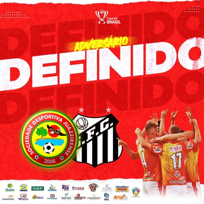 Juazeirense enfrentará o Santos nas oitavas de final da Copa do Brasil