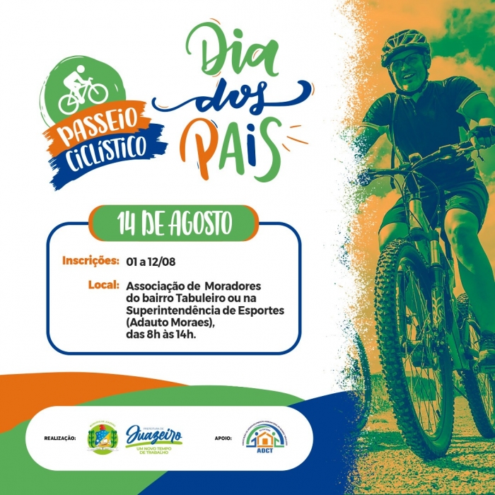 Inscrições para Passeio Ciclístico de Dia dos Pais encerram nesta sexta-feira em Juazeiro
