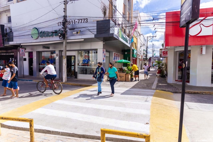 Obra do Calçadão da Travessa Ribeiro é finalizada e área é beneficiada com mobilidade e fomento do comércio