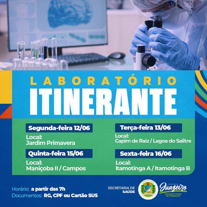 Juazeiro divulga programação do Laboratório Itinerante para esta semana