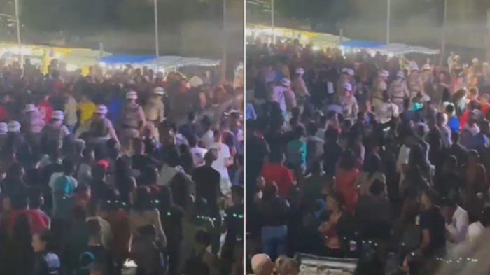 Homem surpreende PM com soco no rosto durante festa na Bahia