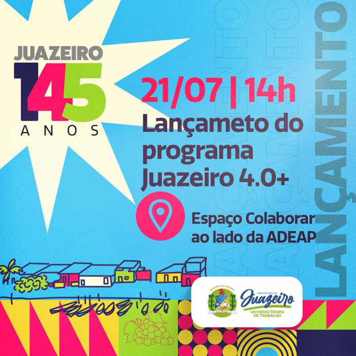 Inovação tecnológica: Gestão Suzana Ramos apresenta o Programa Juazeiro 4.0+ nesta sexta-feira, no Espaço Colaborar