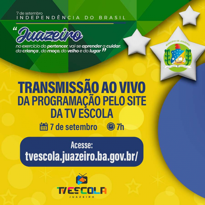 7 de setembro: Prefeitura de Juazeiro transmitirá ao vivo o tradicional Desfile Cívico Militar pelo canal da TV Escola