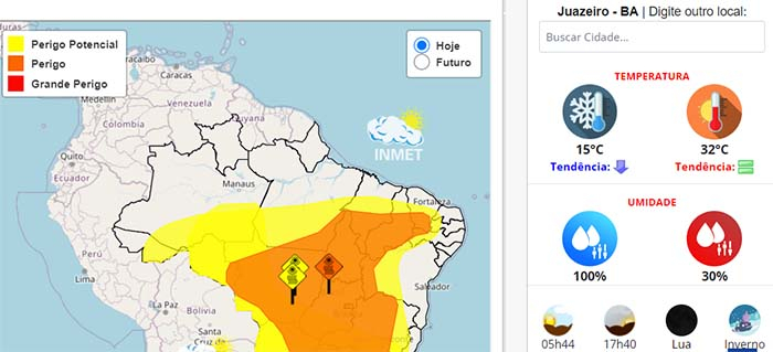 Alerta de baixa umidade é emitido para Juazeiro (BA) e região